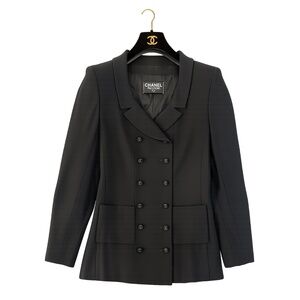 Chanel suit, black, size 38, preowned excellent condition